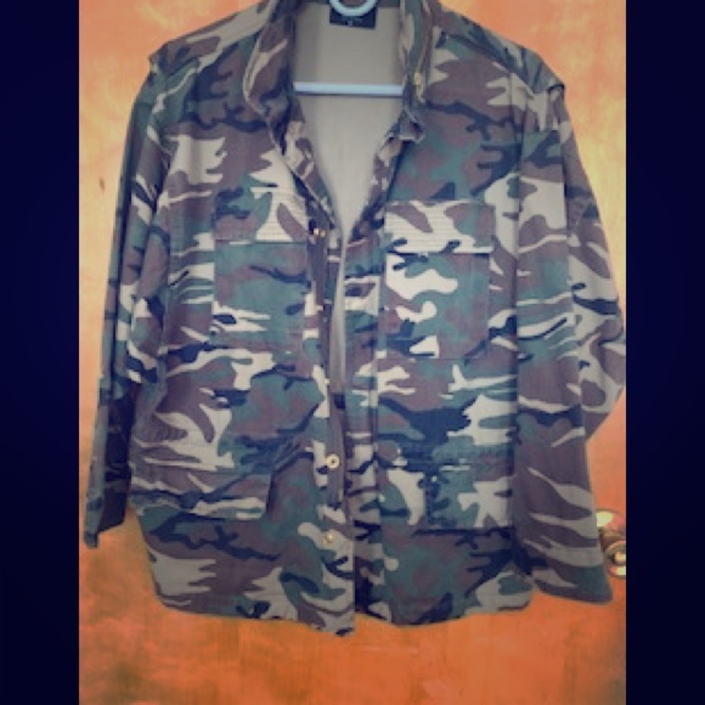 Nasty Gal Oversized Camo Jacket